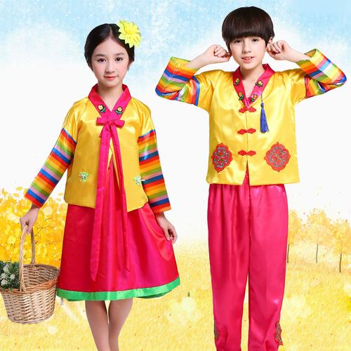 传统大长今女童服装朝鲜族演出服少数民族韩国韩服儿童儿童演出服